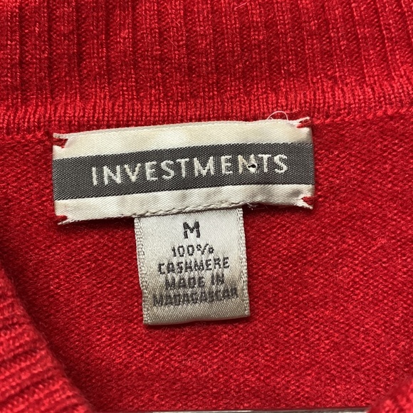 Investments Red Cashmere Sweater - Picture 2 of 2